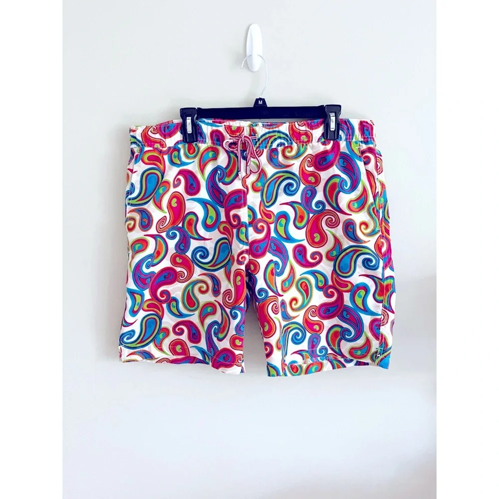 Peter Millar bright colored swim trunks